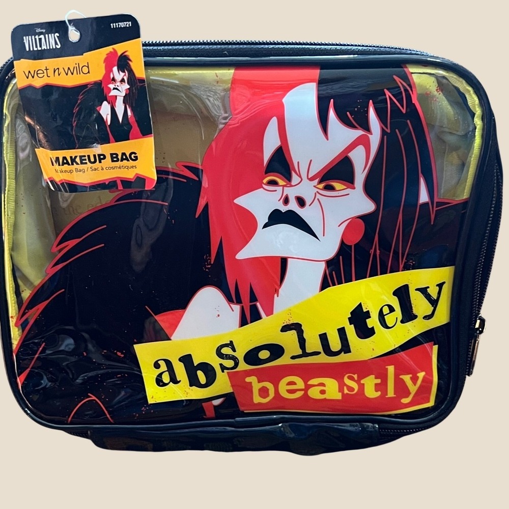 Disney Villains X Wet & Wild Make Up Cosmetic Bag Absolutely Beastly NWT